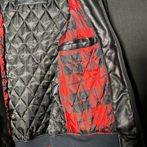 Tommy Hilfiger Men's Faux Leather Motorcycle Jacket - Picture 5 of 5